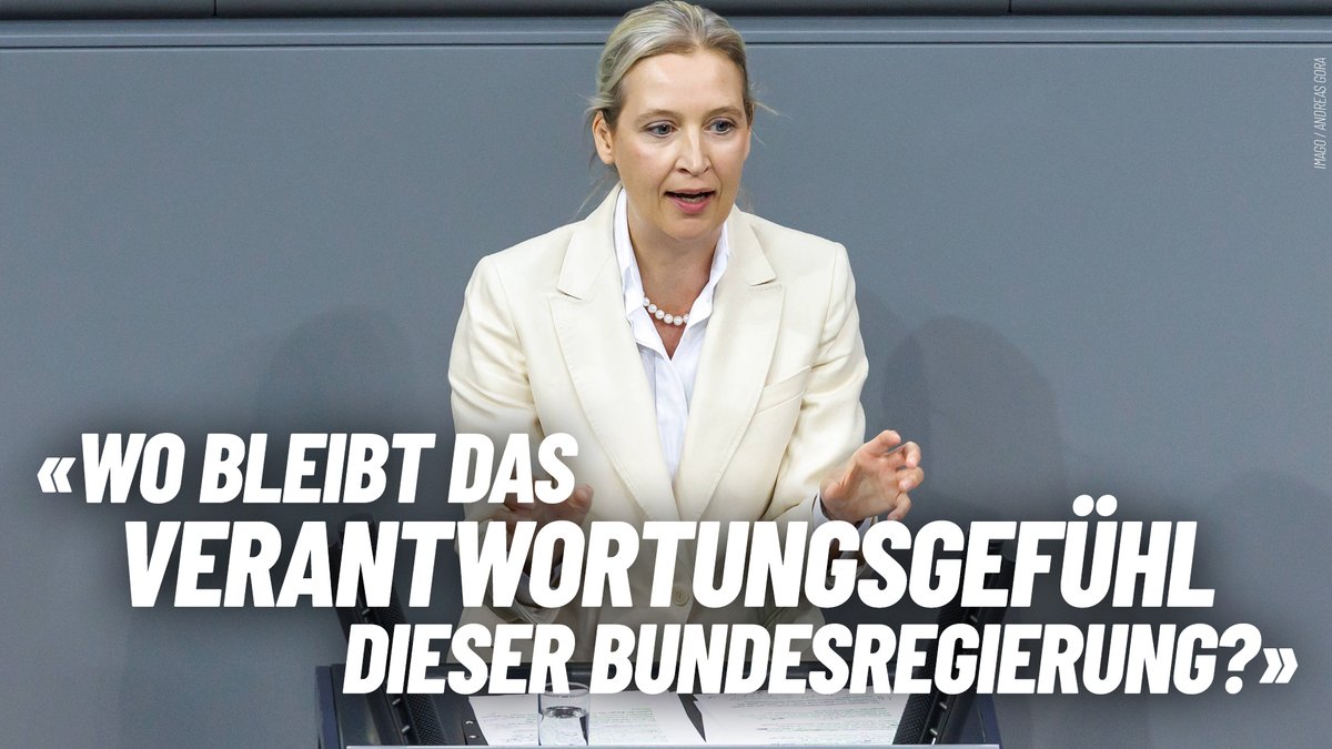 "Wo bleibt das Verantwortungsgefühl dieser Bundesregierung? Endlich das Verbrennerverbot abzuschaffen, endlich das Heizungsgesetz abzuschaffen? Die CO₂-Abgaben endlich und vollständig sofort abzuschaffen und das Bürokratiemonster Lieferketten-Gesetz abzuschaffen? Keine Initiative von Ihrer Seite. Und das Problem mit dem Sozialismus ist ja stets, dass einem das Geld der anderen Leute ausgeht."