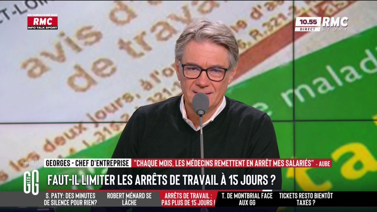 📞 Georges : "J'ai 1 salarié, il a un arrêt de travail de 1 mois et demi... Le mec je le vois tous les jours, il va bien, il me rit au nez ! J'ai pris un détective privé, mon salarié a une double activité ! Il y a des toubibs, ce sont des fonctionnaires de la CPAM !" #GGRMC