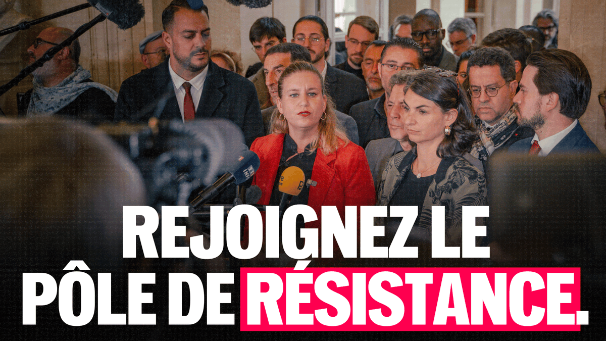 🔴🗣️ « Nous lançons un appel solennel à la résistance populaire et parlementaire ! La direction du PS a rompu avec le programme du NFP. Aux militants et électeurs du PS dégoûtés, nous disons : rompez les rangs ! Rejoignez notre pôle de résistance. Nous incarnons l’alternative au macronisme et à l’extrême droite. » - Mathilde Panot
