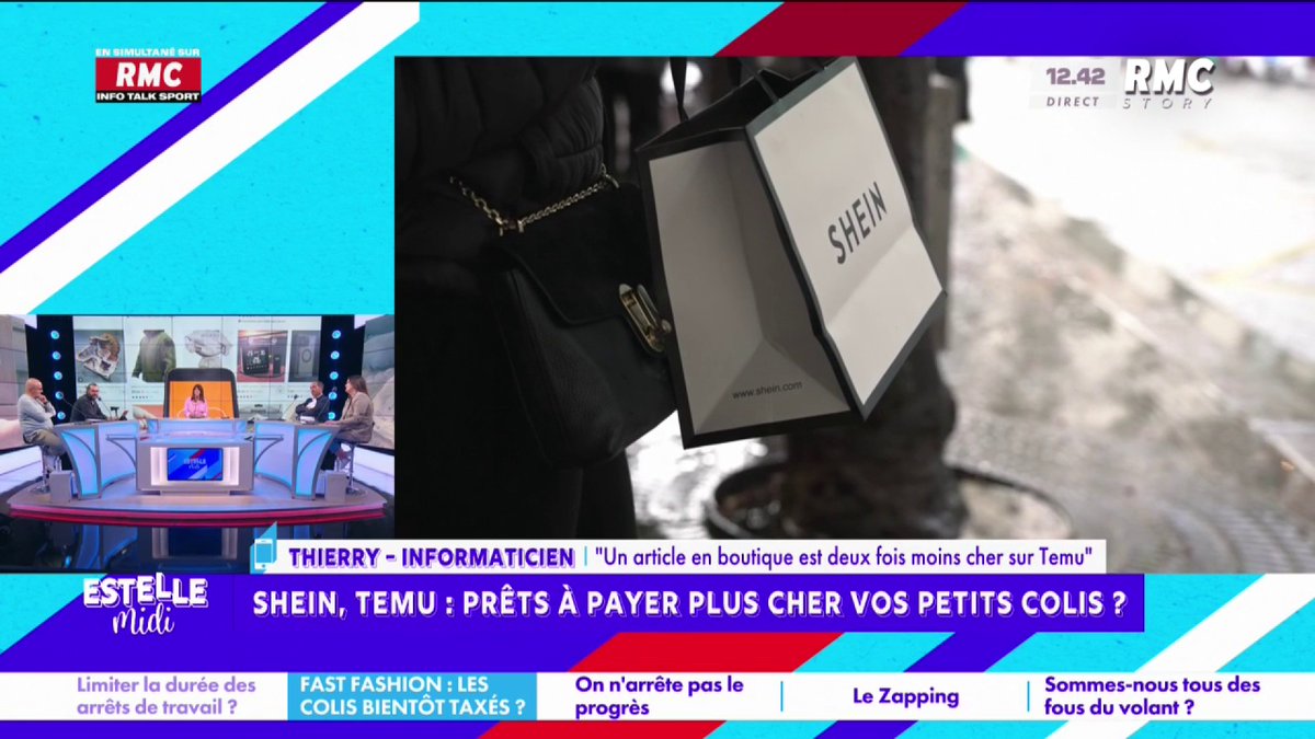 📦 Shein, Temu : prêts à payer plus cher vos petits colis ? 📞 Thierry : "J'ai acheté en boutique une blouse à 60€, sur Temu elle était à 16€ ! C'était exactement le même... Je suis allé à la boutique, la vendeuse était incapable de distinguer les 2 !" #EstelleMidi
