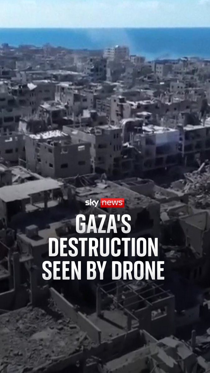 As many Palestinians return to the ruins where their homes once stood, new drone footage of Gaza City reveals the extent of destruction. Latest: