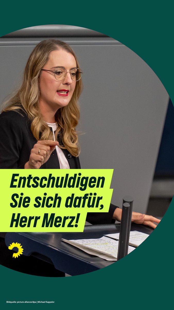 Herr Bundeskanzler, Sie sollten sich entschuldigen! Katharina Dröge im #Bundestag mit einer klaren Ansage zu der diskriminierenden „Stadtbild“-Aussage von Merz 👇