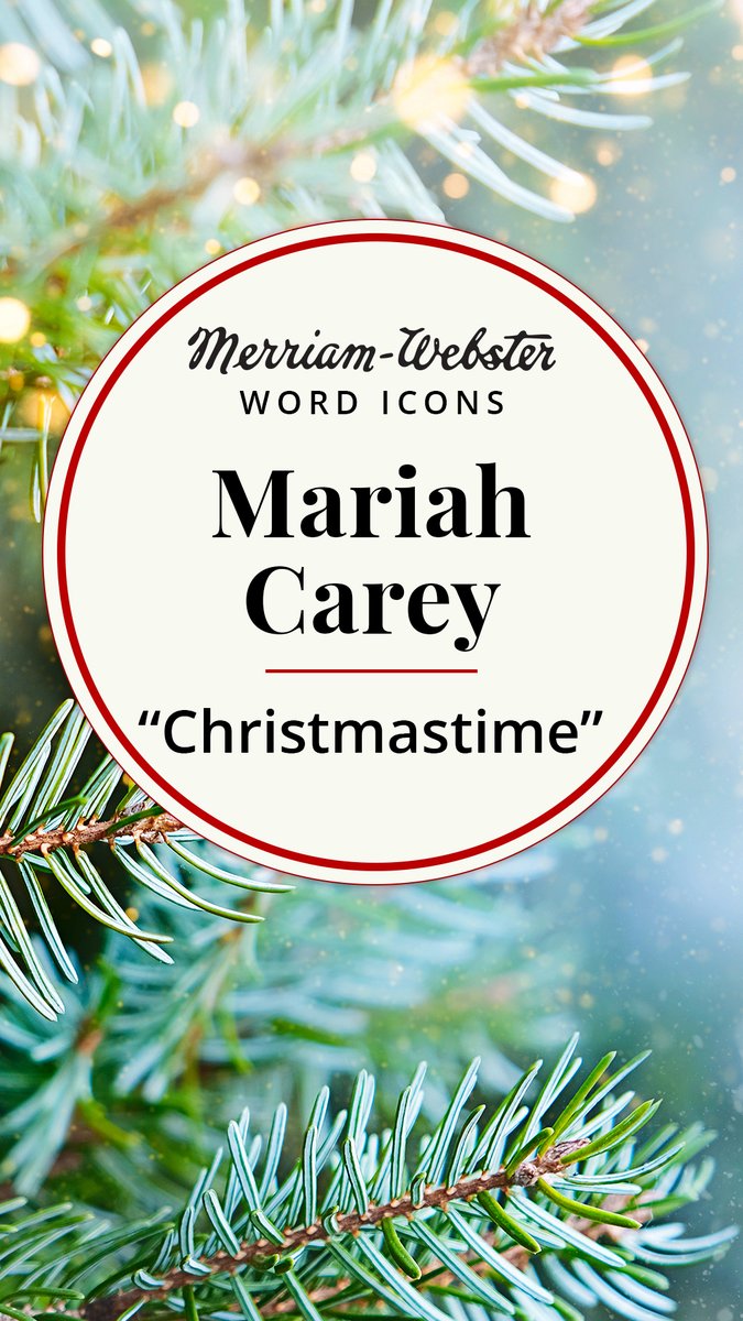 While it's not yet time for Christmas. It is always 'Christmastime' with our Word Icon @mariahcarey