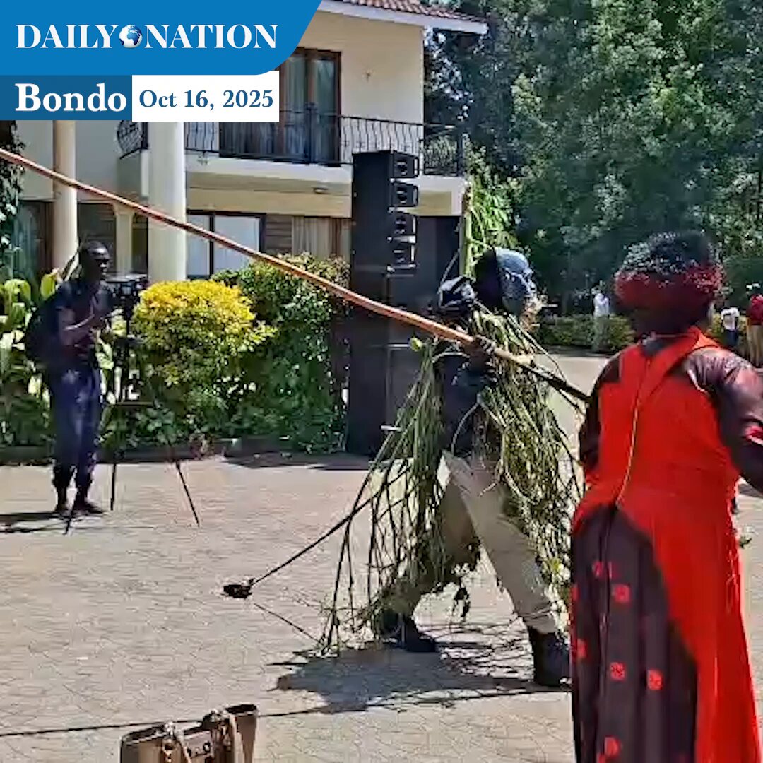 Luo elders perform mourning rituals at Raila Odinga's Opoda home in Siaya