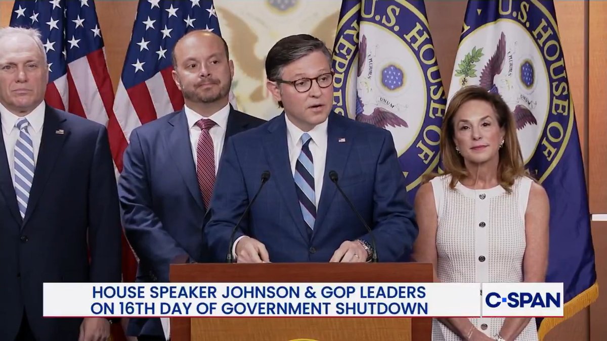 .Speaker Mike Johnson on Alexandria Ocasio-Cortez and Bernie Sanders: "Last night, we even saw, I didn't see it...CNN host the first socialist town hall…by the way those are the real leaders of the Democrat Party, we all know it. AOC and Bernie. Good luck with that."