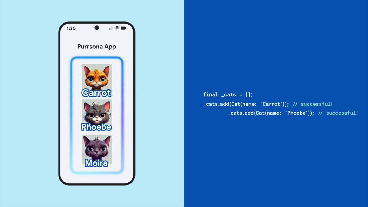 The UnmodifiableListView class helps encapsulate your data, and prevents bugs in your Flutter application. 🙅‍♂️🪲 Get the details in this previous #TechniqueOfTheWeek. #ThrowbackThursday