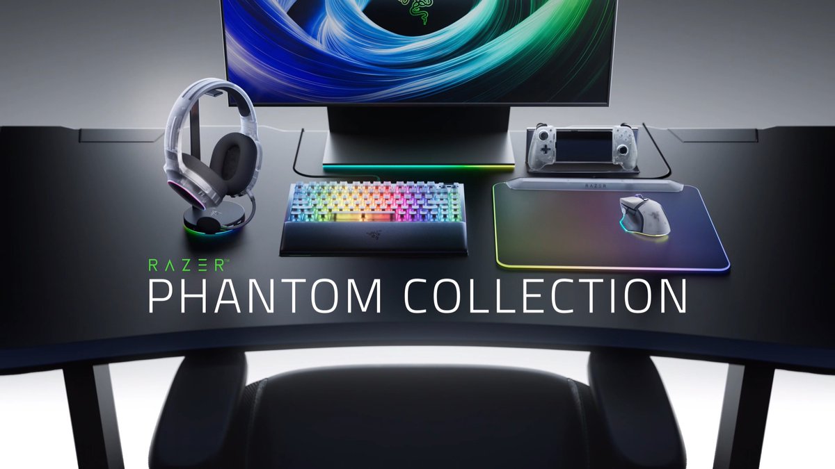 The best of gaming aesthetics, reimagined. Meet the all-new Razer Phantom White Collection: Build your full translucent setup now.