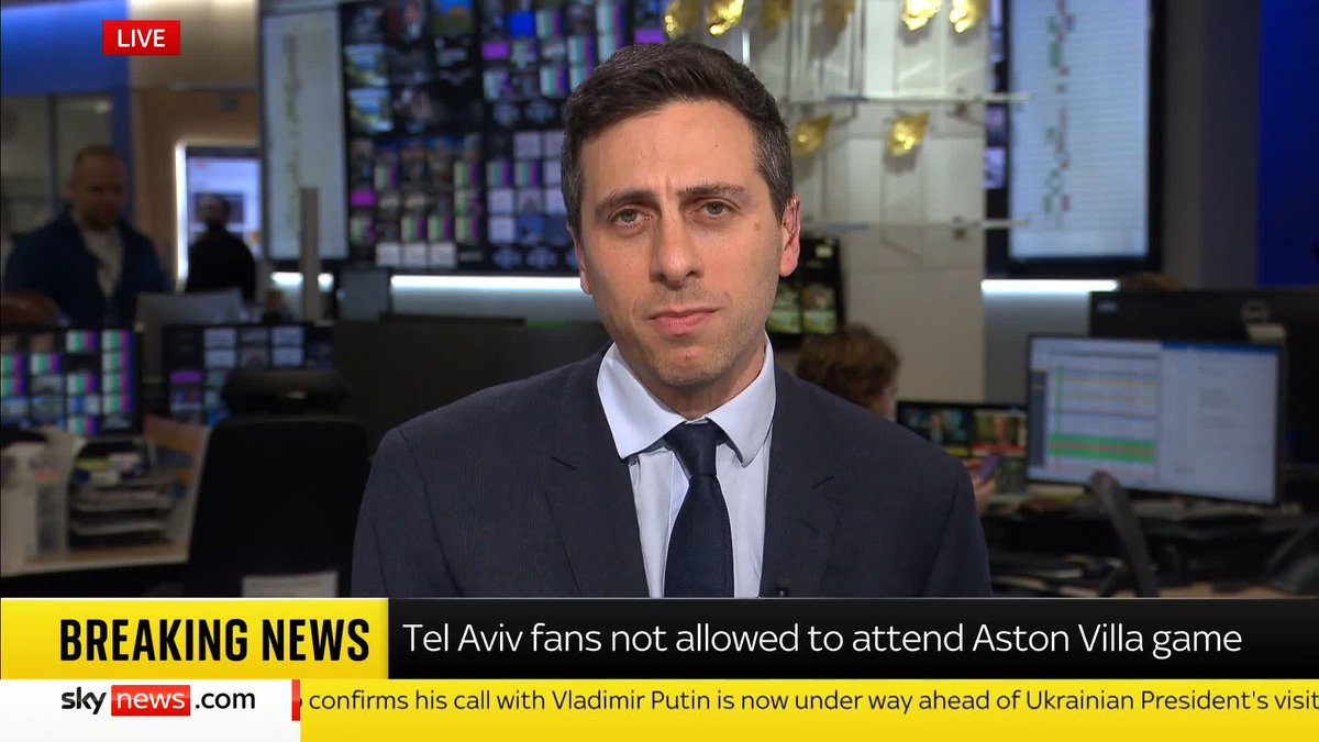 BREAKING: Aston Villa's home Europa League match against Israeli club Maccabi Tel Aviv will have no away fans attending after West Midlands Police decided it would not be safe based on "current intelligence and previous incidents". Rob Harris 📺 Sky 501