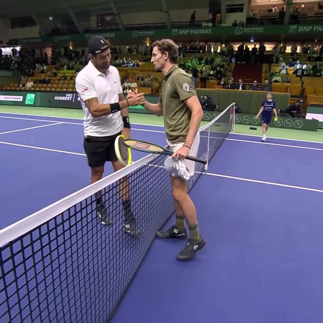 Clean and tidy 👏 Humbert defeats Berrettini 7-6 6-3 to advance to the final eight! #BNPParibasNordicOpen