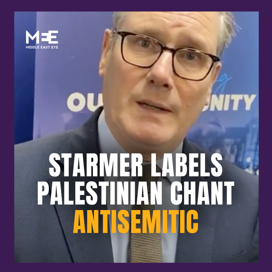 PM Keir Starmer has called the slogan “From the river to the sea, Palestine will be free” antisemitic, telling The Jewish Chronicle that London’s pro-Palestine marches have a "cumulative effect" and are now under review by Home Secretary Shabana Mahmood