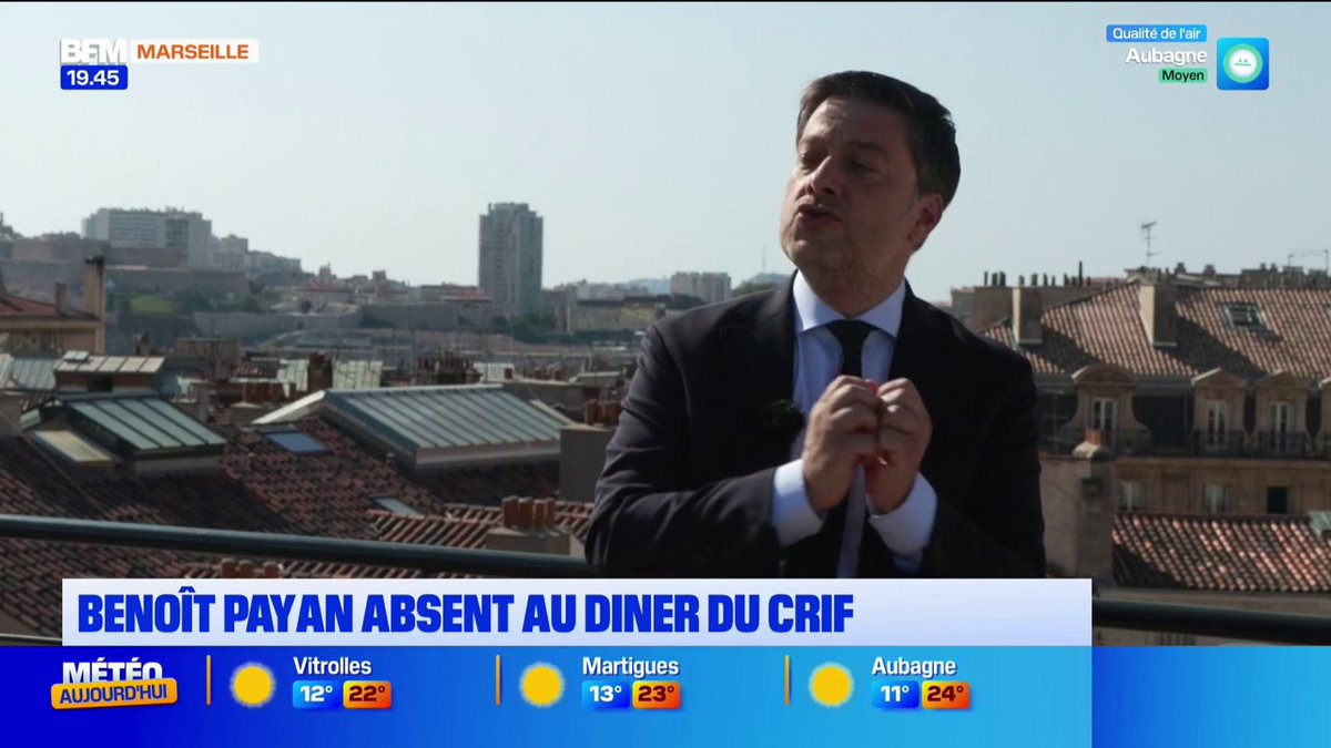 💬 "Si j'avais pu, je n'y serai pas allé" Benoît Payan s'exprime sur son absence au dîner du CRIF