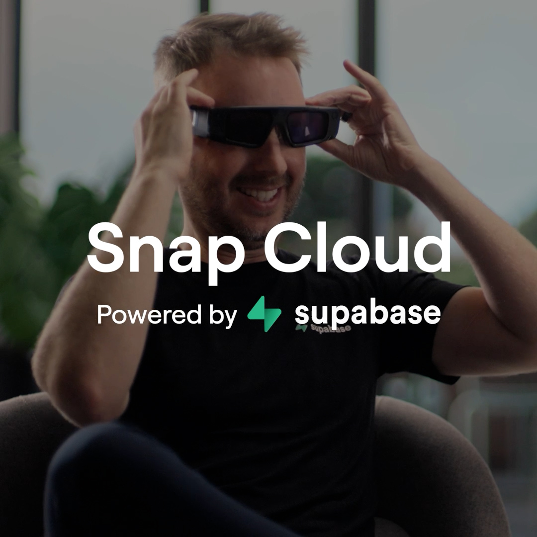 Today, we announced Snap Cloud powered by Supabase. Terek Judi, Snap Group Product Manager joins Supabase CEO Paul Copplestone Paul Copplestone - e/postgres to discuss our partnership. Watch the full conversation on YouTube: #LensFest25