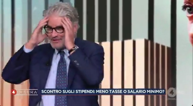 "Chi c'è dopo di me? Ah già, ci sono io con Dritto e Rovescio. Abbiate pietà, è l'età che avanza"