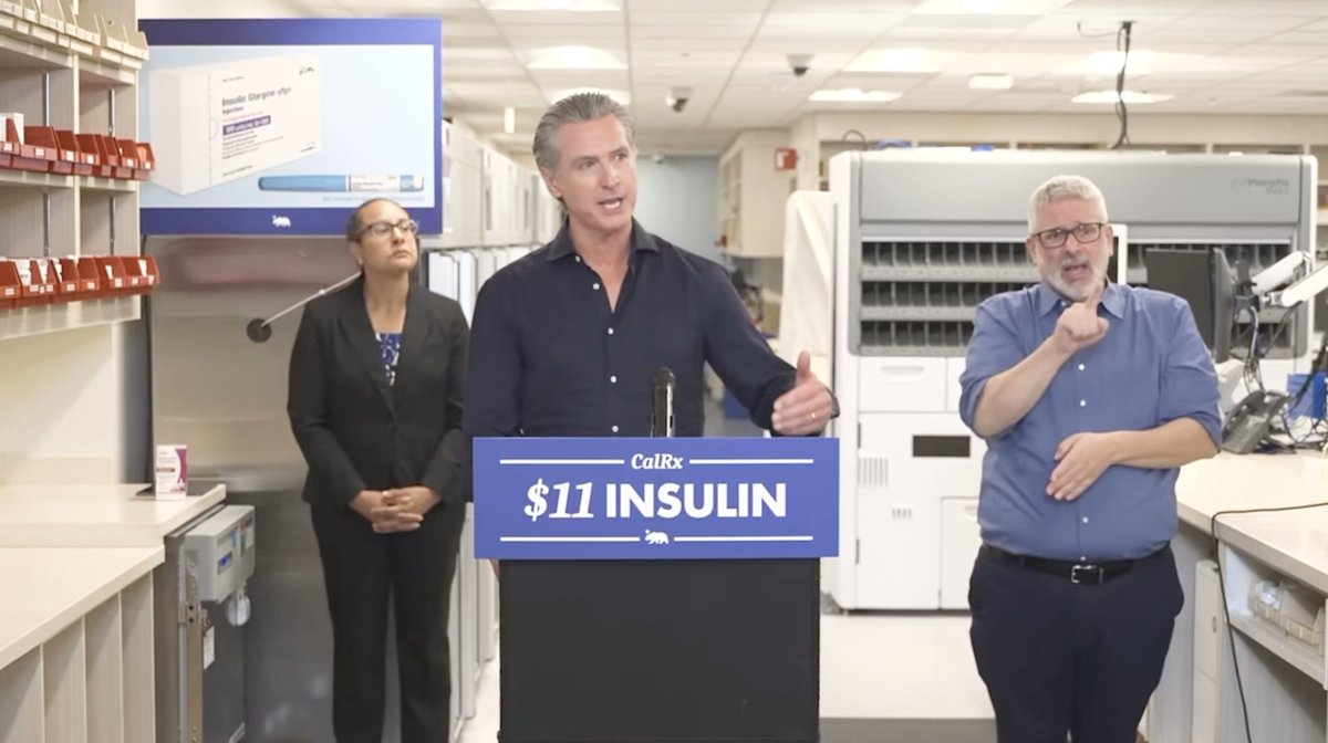 Since my first executive order in 2019, lowering prescription and health care costs has been a priority. With CalRx® insulin at $11/pen starting Jan. 1st, we're closer to affordable care for all. You shouldn't have to choose between medications and putting food on the table.