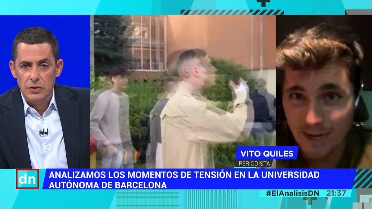 Antonio Naranjo Francisco Marhuenda María Jamardo Telemadrid 📺TV Directo | "Yo me pregunto que pasaría si Gabriel Rufián fuera a una universidad de Madrid que a lo mejor no sea una pública. Yo te digo lo que pasaría que le permitirían dar la charla con total libertad" Vito Quiles 🇪🇸 👇 #ElAnalisisDN ✖️Telemadrid 📡
