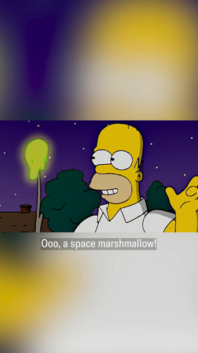 Space marshmallow not so smart indeed. #TreeHouseOfHorror XVII Stream #TheSimpsons on Disney+! | S18E4