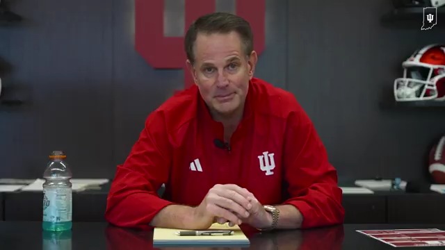 A Hoosier through &amp; through. Our coach, Curt Cignetti. 🎥