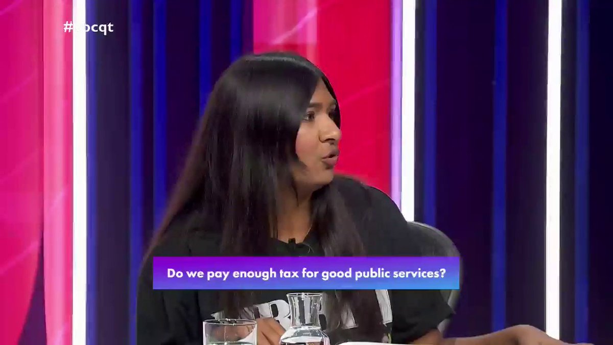 “Everything is too expensive and nothing works” Political commentator Ash Sarkar says privatisation is a “failed experiment” that has “cost this country dearly” and “our money has been paid out to shareholders” #bbcqt