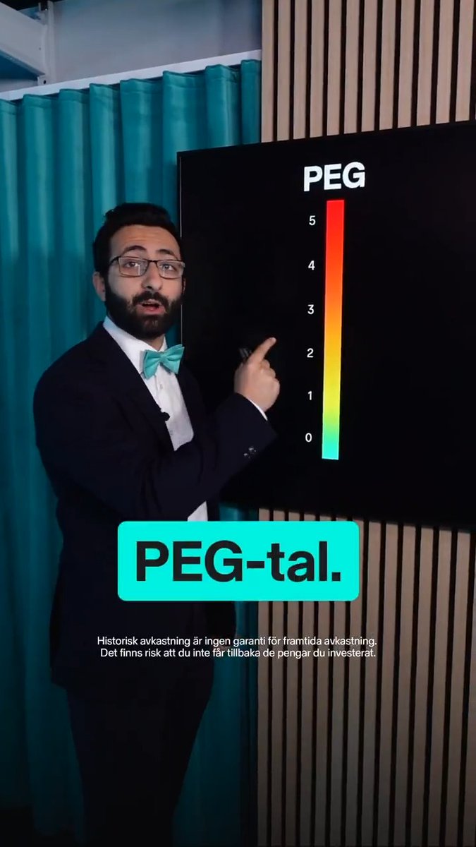 PEG-tal - Nyckeltal för tillväxtaktier Studietid: 2m 56s (motsv. 7,5 HP) Avgift: 0 kr (men likes tas gärna emot!) Innehåll: Google har 25x PE (högt) men de växer 20? Så dyrt eller inte? Det är nu vi använder PEG-tal! 300 likes och jag gör en om EV/EBITDA