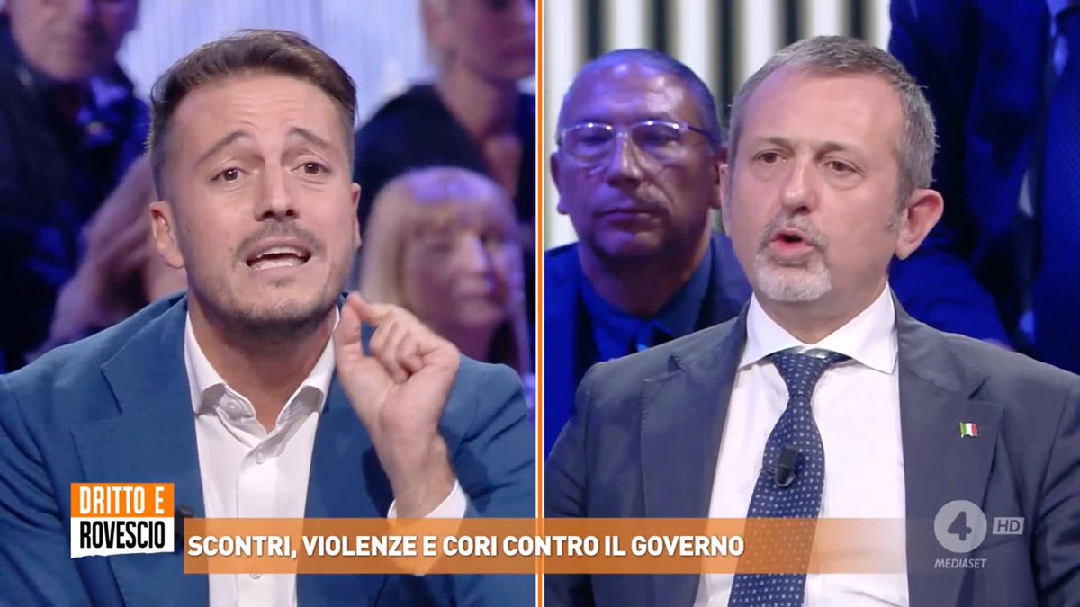 "Siete complici del genocidio in corso! Il Governo Meloni è complice!" Giuliano Granato (Potere al Popolo) a #drittoerovescio