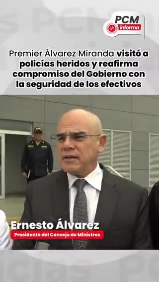 El premier Ernesto Álvarez visitó a efectivos policiales que se encuentran hospitalizados producto de los ataques recibidos en jornada de protesta y reafirmó el reconocimiento del Gobierno a la labor policial. 📲