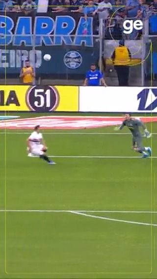 QUE ISSO, GRANDO? 😳 Goleiro do Grêmio tenta lençol dentro da pequena área e quase entrega a paçoca... #brasileirão