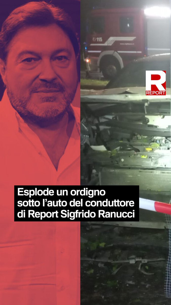 Questa notte un ordigno è stato piazzato sotto l’auto del giornalista e conduttore di Report, Sigfrido Ranucci. L'auto è saltata in aria, danneggiando anche l’altra auto di famiglia e la casa accanto. Sul posto carabinieri, Digos, vigili del fuoco e scientifica. La Procura di competenza si è attivata per le verifiche necessarie ed è stato avvisato il Prefetto. La potenza dell’esplosione è stata tale per cui avrebbe potuto uccidere chi fosse passato in quel momento.