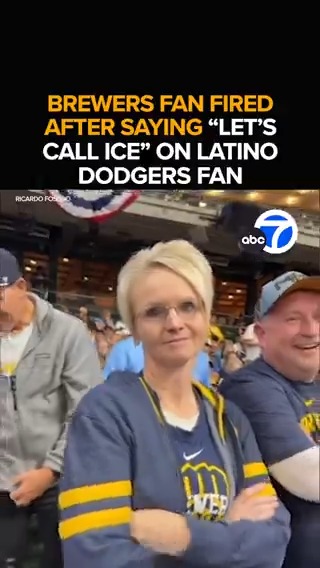 A Milwaukee Brewers fan is fired from her job and banned from the Brewers' home stadium after saying "let's call ICE" on a Latino Dodgers fan. Eyewitness News is live with reactions to both fans being banned from the ballpark. Tonight at 11 from ABC7.