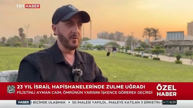 23 yıl sonra özgürlüğüne kavuştu ama vatanına dönemedi... Mısır’a sürgün edilen Filistinli Ayman Caim, katil İsrail'in hapishanelerinde yaşadığı işkenceleri TRT Haber’e anlattı. 📌"Günlerce dayak yedim, gözümden yaralandım"