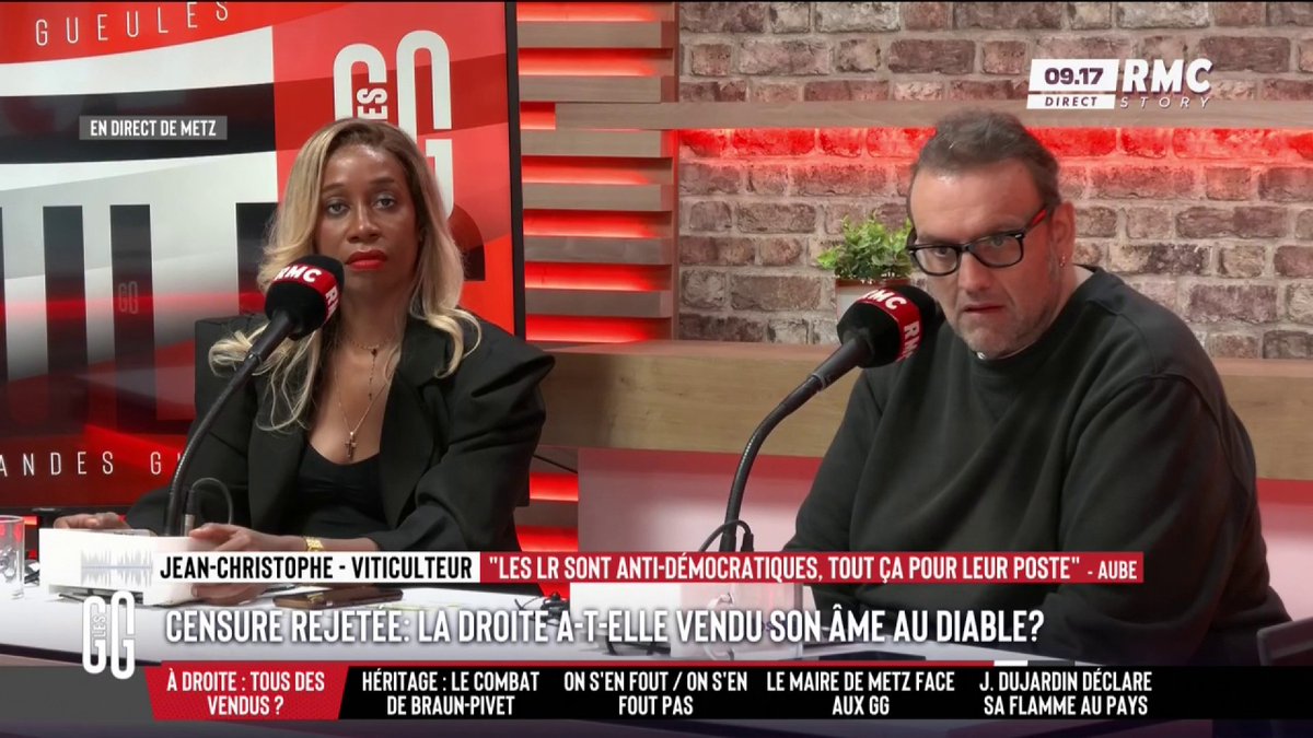 🏛️ Censure rejetée : la droite a-t-elle vendu son âme au diable ? 🗣️ Joëlle Dago-Serry : "Les socialistes ne font pas 2% dans ce pays , ils font 90% ! Du RN à LFI il n'y a que des socialistes... La gauche est pleine et entière dans ce pays !" #GGRMC