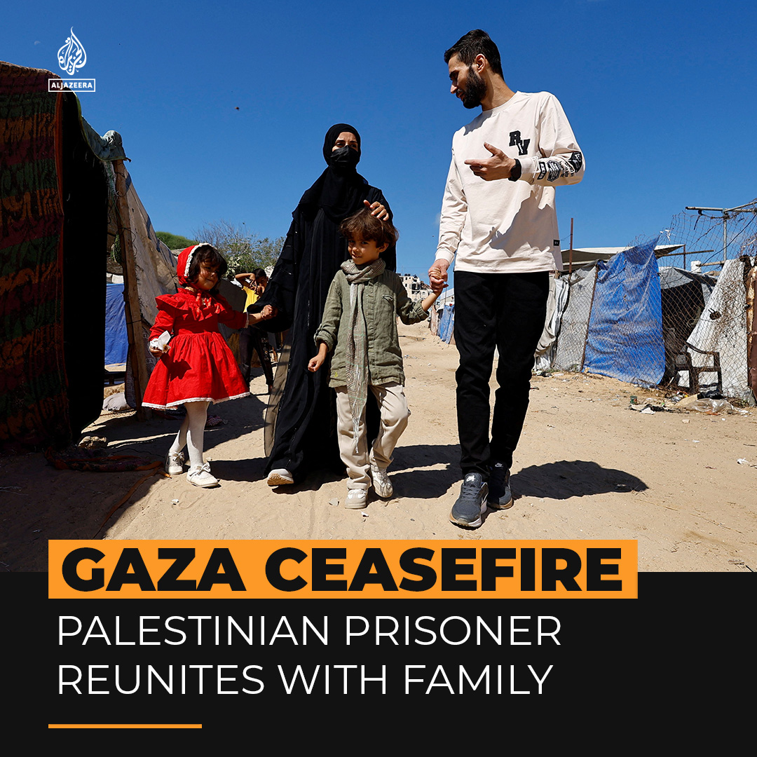 While in Israeli detention, Palestinian photojournalist Shadi Abu Sido was told his wife and children had been killed in Gaza. But when he was released under the ceasefire deal, he discovered they were alive.