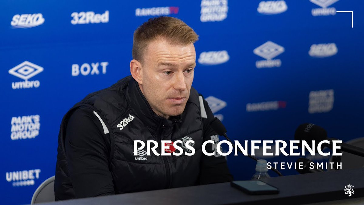 🎙️ Interim Head Coach Stevie Smith spoke to the media ahead of the match against Dundee United at Ibrox.