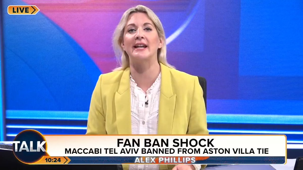 🚨"It is NOT your country. You do not get to call the shots! They are not even trying to cover up the fact that they despise Jews." Alex Phillips slams "Islamists" for the ban on Maccabi Tel Aviv fans from being able to attend Aston Villa next month. Alex Phillips