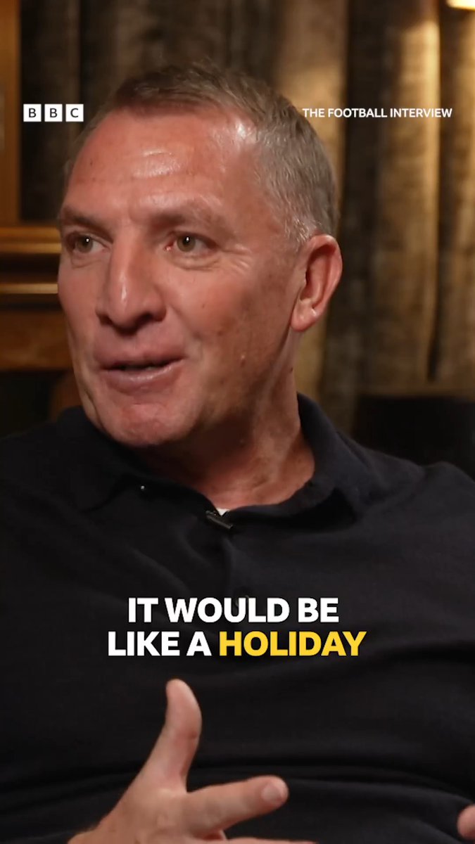 🗣 "It would be like a holiday!" 🏝️ Brendan Rodgers compares the pressure of managing Celtic to being in charge at a Premier League club 😓