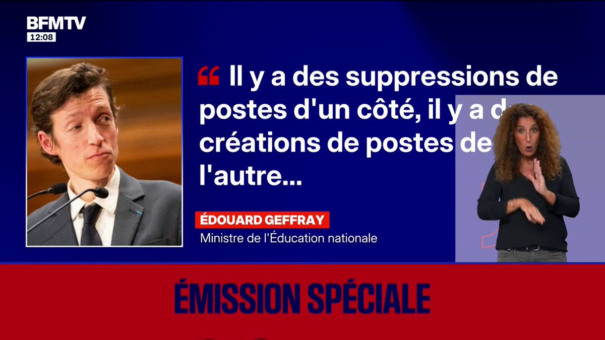 Conséquence concrète de la non-censure : 4000 postes d’enseignants supprimés. Merci le PS !