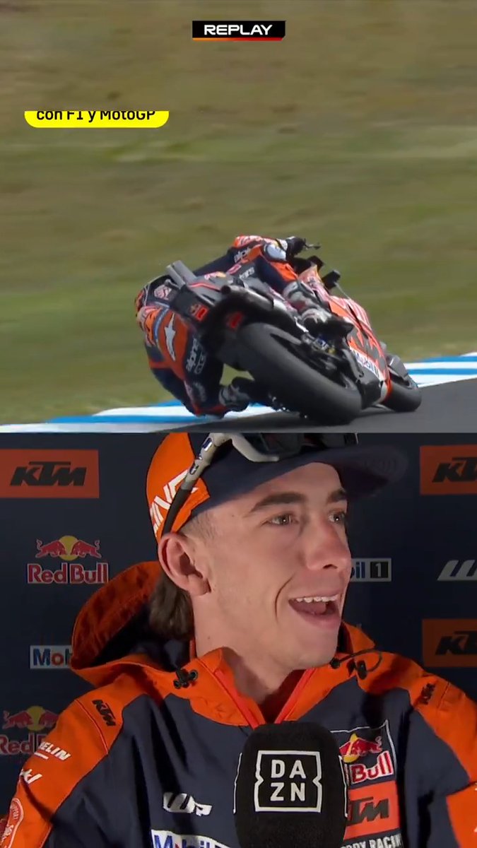 El momentazo de Pedro Acosta derrapando en Phillip Island 💨 "Es lo más guay que he hecho en Australia" 😎 #AustralianGP 🇦🇺 #MotoGP 🏁