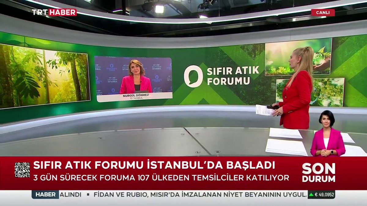 #SıfırAtık Forumu İstanbul'da başladı. 104 ülkeden katılımcıyı buluşturan forumda çevre, yeşil altyapılar, atık yönetimi ve döngüsel ekonomi konuları ele alınacak. Forumda israfın önlenmesi için içerisinde tohumların yer aldığı yaka kartları kullanıldı.