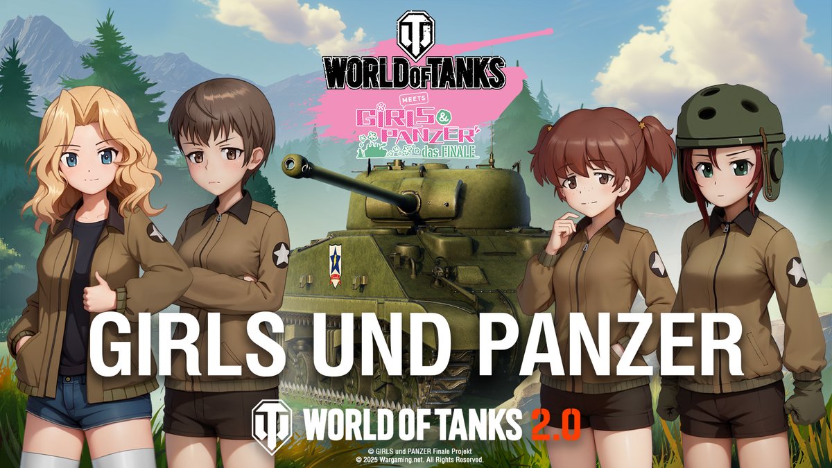 The Girls und Panzer universe strikes again and that's not all! This time, expect a new school to join us 🤩 Saunders University High School has brought four unique crew members and the Sherman Firefly Saunders, a Tier VI American medium tank! ➡️
