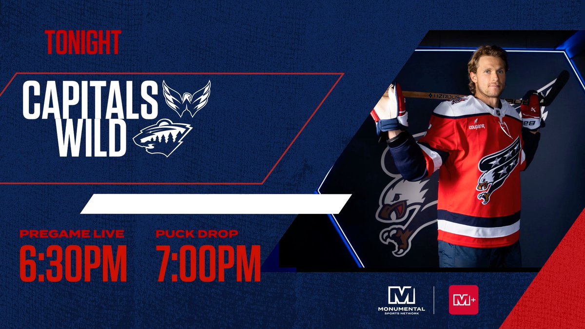 #CapsWild 🌾 launches your weekend with Washington Capitals Pregame Live at 6:30 pm, followed by puck drop at 7:00 pm from Capital One Arena! Join Friday night's crew of Alan May, Brent Johnson, Russ Thaler, Joe Beninati, Craig Laughlin and Al Koken on MNMT or M+ 📺