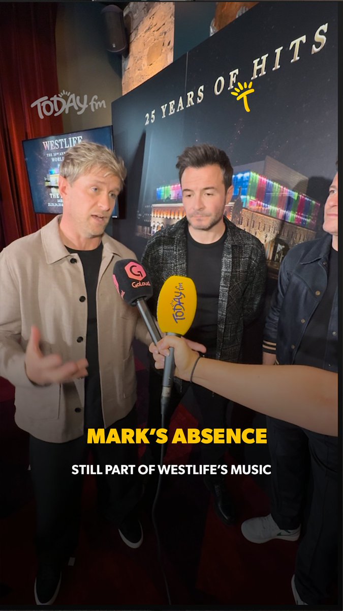 WESTLIFE ON MARK'S ABSENCE: Kian says having him on the new music shows the fans (and them) that Mark is still very much a part of Westlife. He adds that the door is always open for him to join Nicky, Shane and Kian on tour when he's ready 🫶🏽