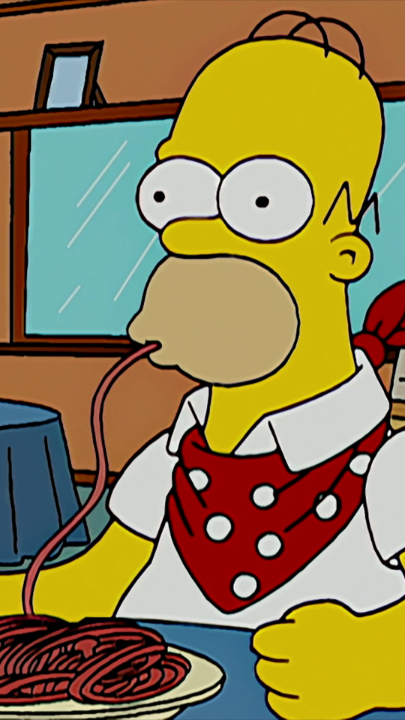 May your day be filled with carb-loaded chaos. #NationalPastaDay Stream #TheSimpsons on Disney+! | S19E5.