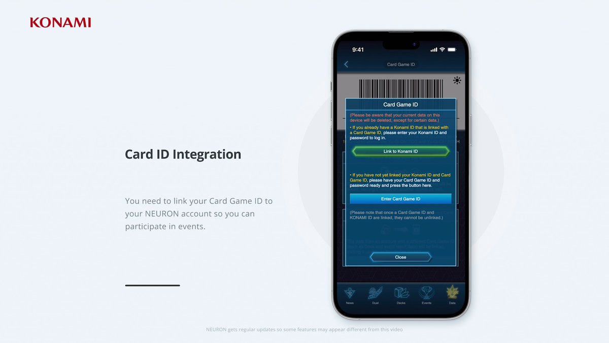 Yu-Gi-Oh! NEURON is the official support app for the Yu-Gi-Oh! TCG. Link your Card Game ID into the app to participate and enter events quickly. Available for iOS and Android: #YuGiOhTCG