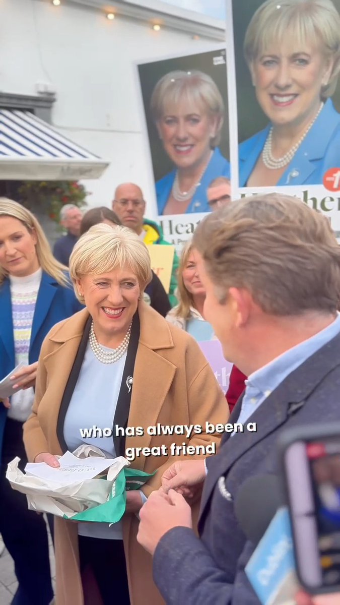 Thank you to my good friend Darragh O'Brien for your support today in beautiful Howth, it means a lot. On Friday 24th October, vote Heather Humphreys No. 1. 🗳️🇮🇪