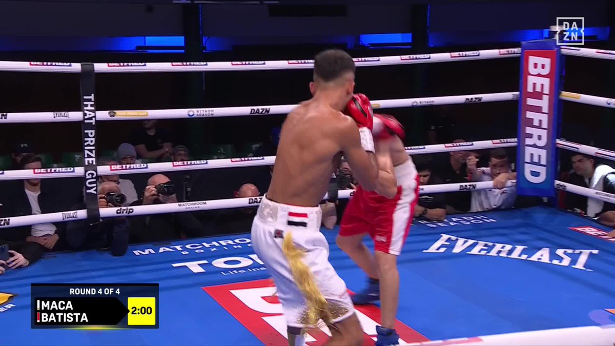 A NONSTOP onslaught of punches gets the stoppage for Adam Maca 😤 #ConwayLiddard | Live NOW on DAZN