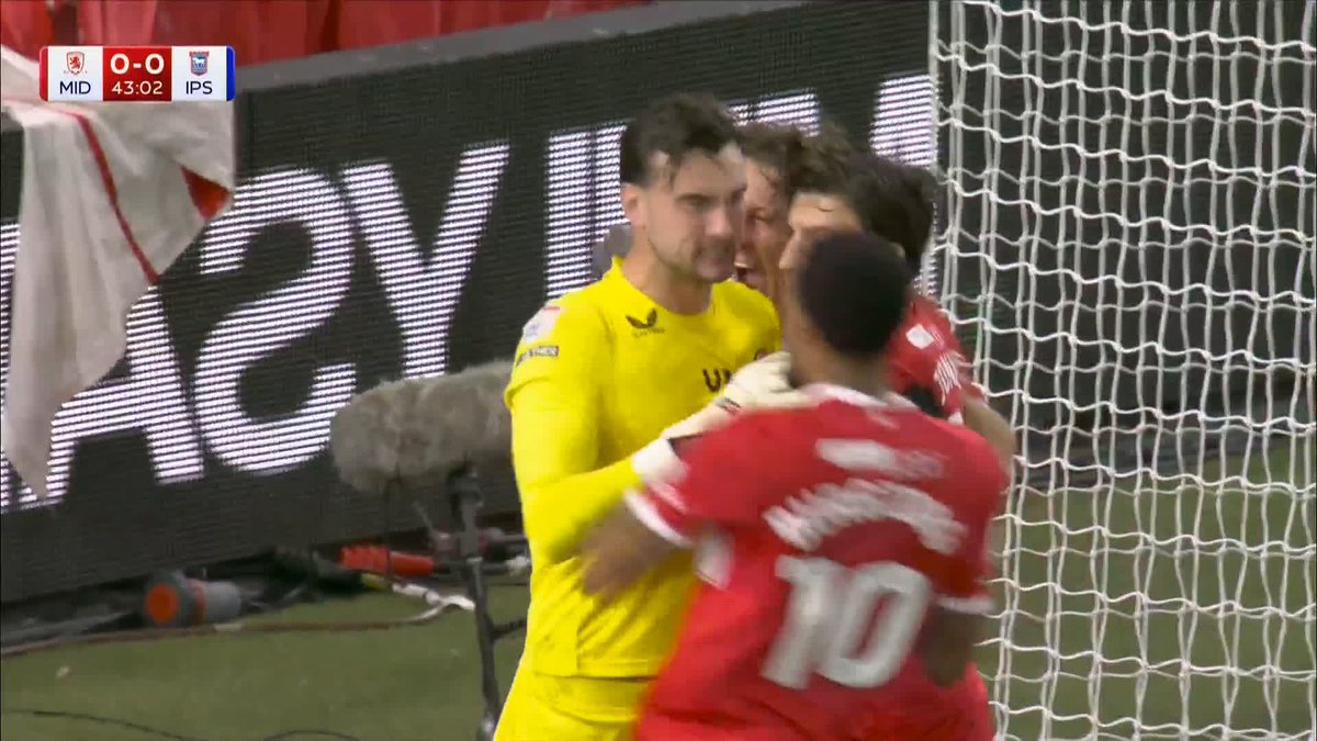 The Riverside Stadium ERUPTS as Middlesbrough keeper Brynn DENIES Hirst from the penalty spot! 🤯