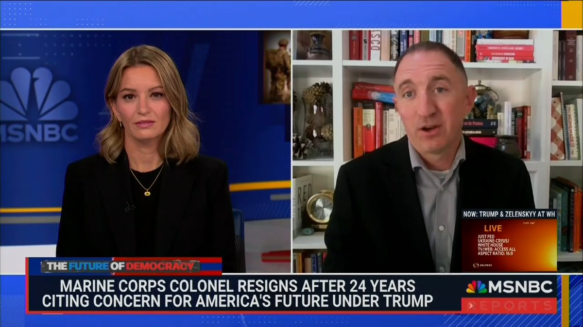 Fmr Col. Doug Krugman: The pardon on his first day of Trump's second term of the January 6th insurrectionists was a moral line for me. The oath is to defend the Constitution. That group of people tried to storm the Capitol, were chanting for the death of elected leaders, and were trying to keep our Congress from performing its constitutional role.