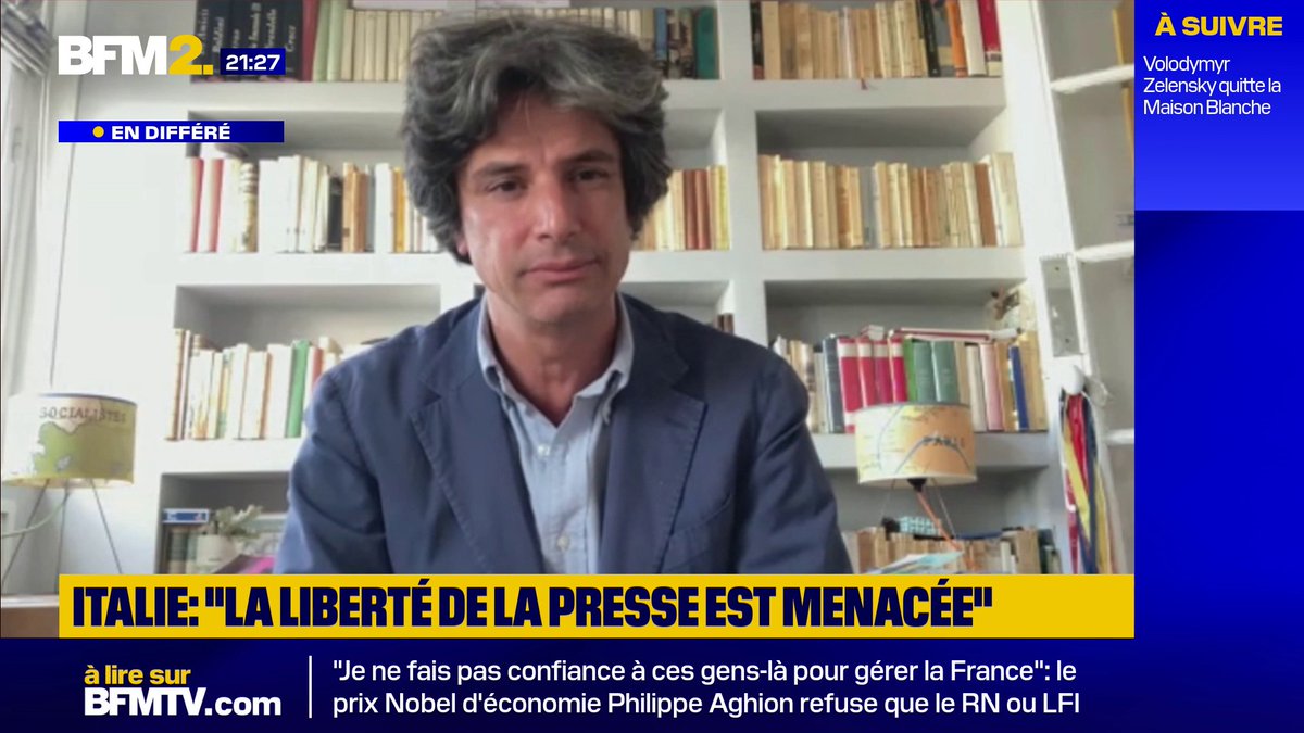 Explosion de la voiture du journaliste Sigfrido Ranucci: le correspondant Paolo Levi, évoque les questions de la liberté de la presse en Italie, "le problème de la mafia et du crime organisé", mais aussi "les pressions du gouvernement sur le service public italien" #BFM2