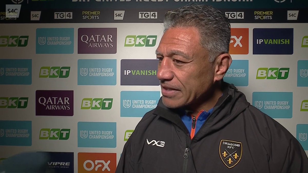 🗣️ FILO TIATIA "We've just to keep building belief in what we're trying to achieve as a group" Noson siomedig arall i'r Dreigiau. 🐉 🆚 🔵 #BKTURC | Dragons RFC 🐉