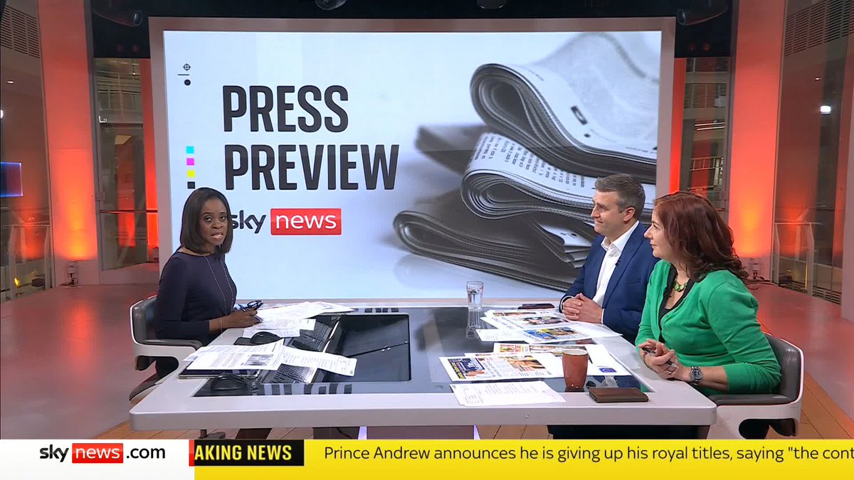 What's on Saturday's front pages? 📰 @SkyGillian is joined by the CEO of Total Politics Group Mark Wallace and Daily Mirror columnist @FleetStreetFox for a first look at tomorrow's top stories. #SkyPapers ➡️ 📺 Sky 501, Virgin 602 and Freeview 233