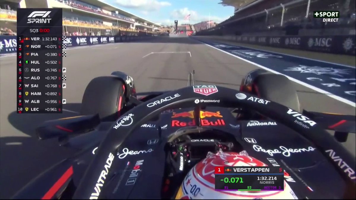 VERSTAPPEN EN POLE DU SPRINT 🇺🇸 Le Néerlandais devance les 2 McLaren à Austin 👀 Rendez-vous demain à 18H35 sur CANAL+SPORT 🔥 #USGP #F1